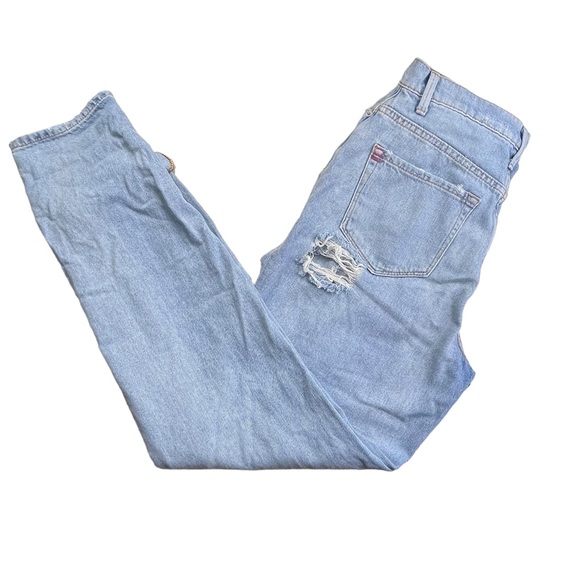 BDB Mom High Rise Distressed with holes Blue Jeans Womens Size 25 - Picture 5 of 14